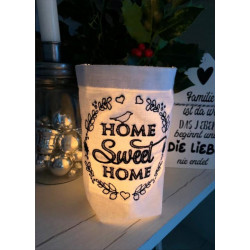 Stickdatei ITH - Lichtbeutel Home Sweet Home